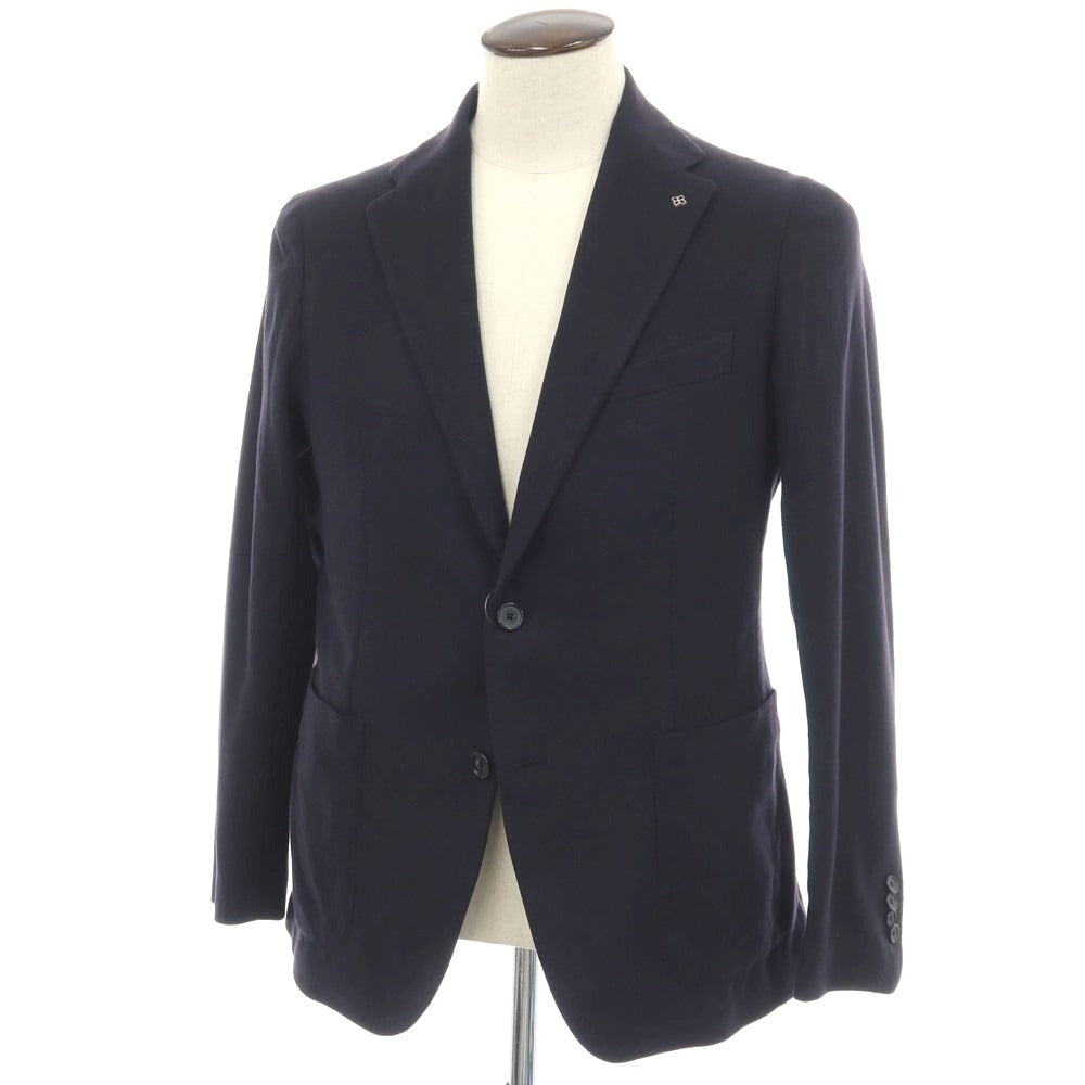 【中古】タリアトーレ TAGLIATORE カシミヤ 2つボタン テーラードジャケット ネイビー【サイズ50】【 状態ランクC 】【 メンズ 】