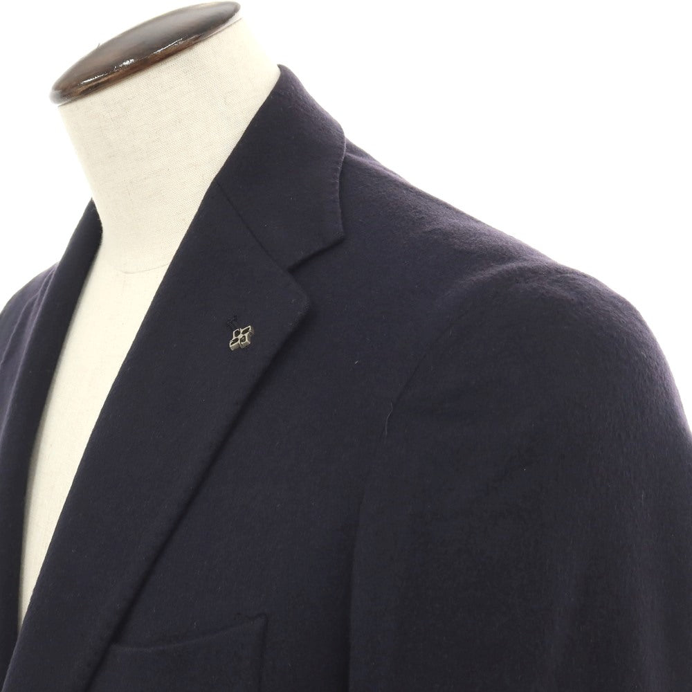 【中古】タリアトーレ TAGLIATORE カシミヤ 2つボタン テーラードジャケット ネイビー【サイズ50】【 状態ランクC 】【 メンズ 】