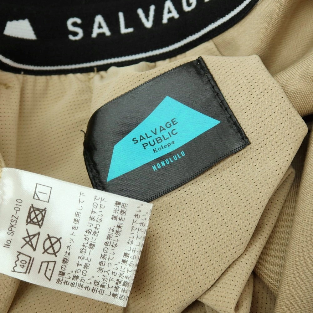 【中古】サルベージ パブリック SALVAGE PUBLIC ポリエステルコットンレーヨン ジャージー イージーパンツ ベージュ【サイズL】【 状態ランクC 】【 メンズ 】