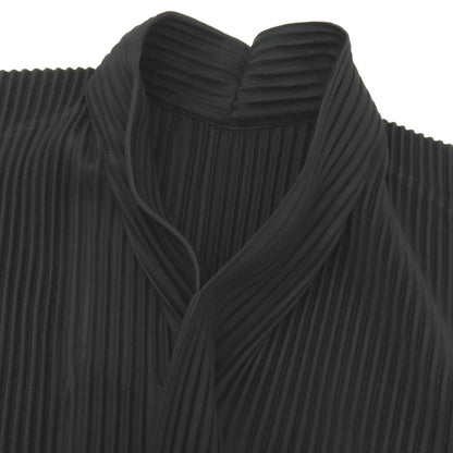 【中古】オム プリッセ イッセイミヤケ HOMME PLISSE ISSEY MIYAKE ポリエステル プリーツ ノースリーブカットソー ブラック【サイズ2】【 状態ランクB 】【 メンズ 】