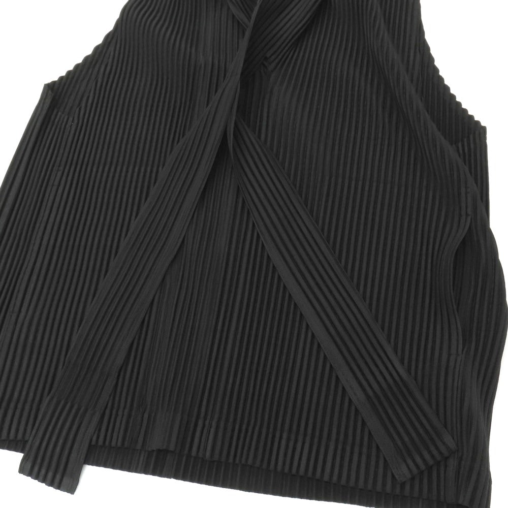 【中古】オム プリッセ イッセイミヤケ HOMME PLISSE ISSEY MIYAKE ポリエステル プリーツ ノースリーブカットソー ブラック【サイズ2】【 状態ランクB 】【 メンズ 】