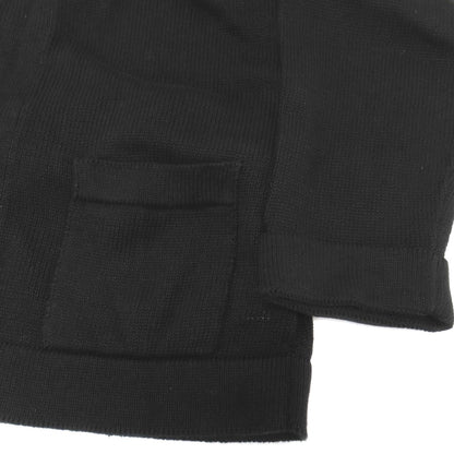 【新品】セッテフィーリ カシミア Settefili Cashmere リネンコットン ニット ショールカラー ガウンカーディガン ブラック【サイズ48/S】【 状態ランクN 】【 メンズ 】