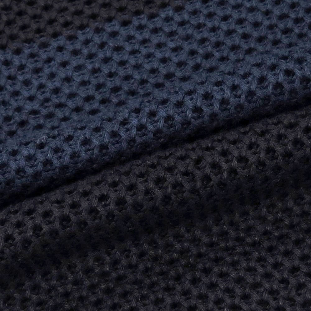 【新品】セッテフィーリ カシミア Settefili Cashmere リネンコットン ボーダー クルーネック プルオーバーニット ネイビー系【サイズ48/S】【 状態ランクN 】【 メンズ 】