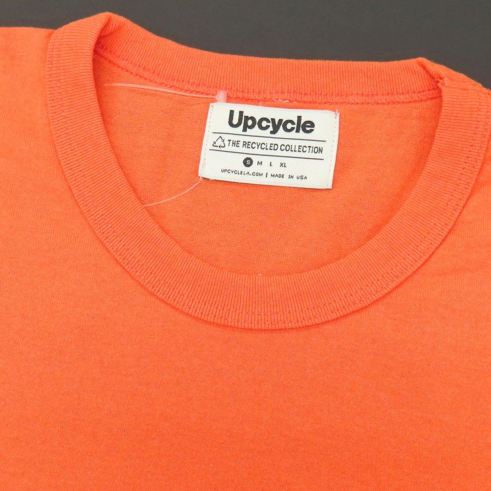 【新品】アップサイクル Upcycle ポリエステルコットン クルーネック 半袖Ｔシャツ オレンジ【サイズS】【 状態ランクN 】【 メンズ 】