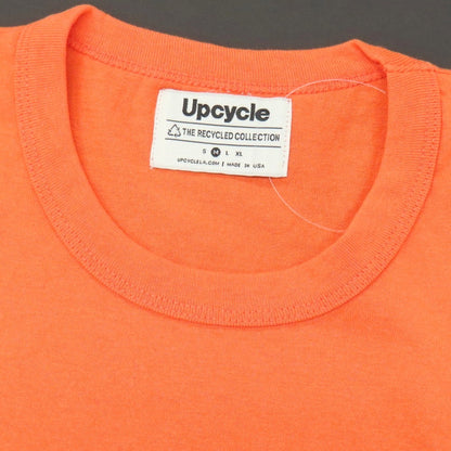 【新品】アップサイクル Upcycle ポリエステルコットン クルーネック 半袖Ｔシャツ オレンジ【サイズM】【 状態ランクN 】【 メンズ 】