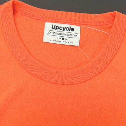 【新品】アップサイクル Upcycle ポリエステルコットン クルーネック 半袖Ｔシャツ オレンジ【サイズL】【 状態ランクN 】【 メンズ 】