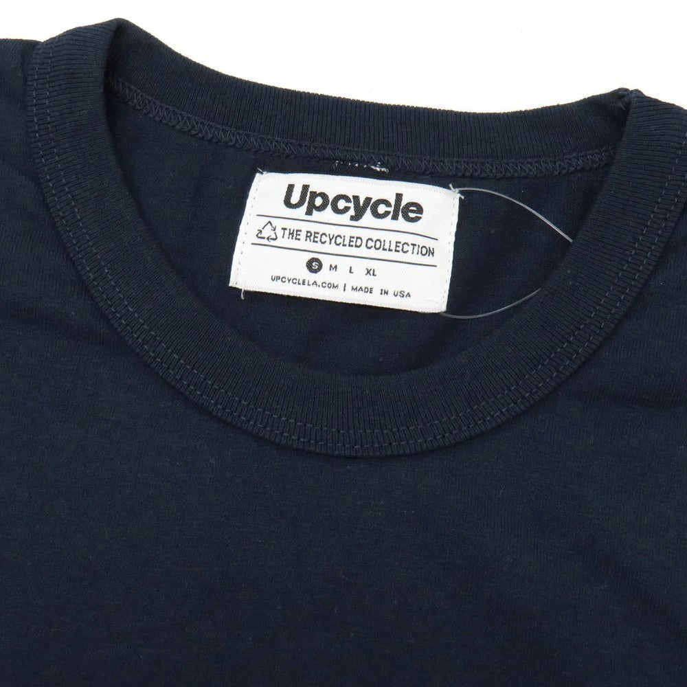 【新品】アップサイクル Upcycle ポリエステルコットン クルーネック 半袖Ｔシャツ ネイビー【サイズS】【 状態ランクN 】【 メンズ 】
