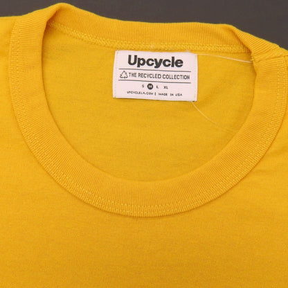 【新品】アップサイクル Upcycle ポリエステルコットン クルーネック 半袖Ｔシャツ マスタードイエロー【サイズM】【 状態ランクN 】【 メンズ 】