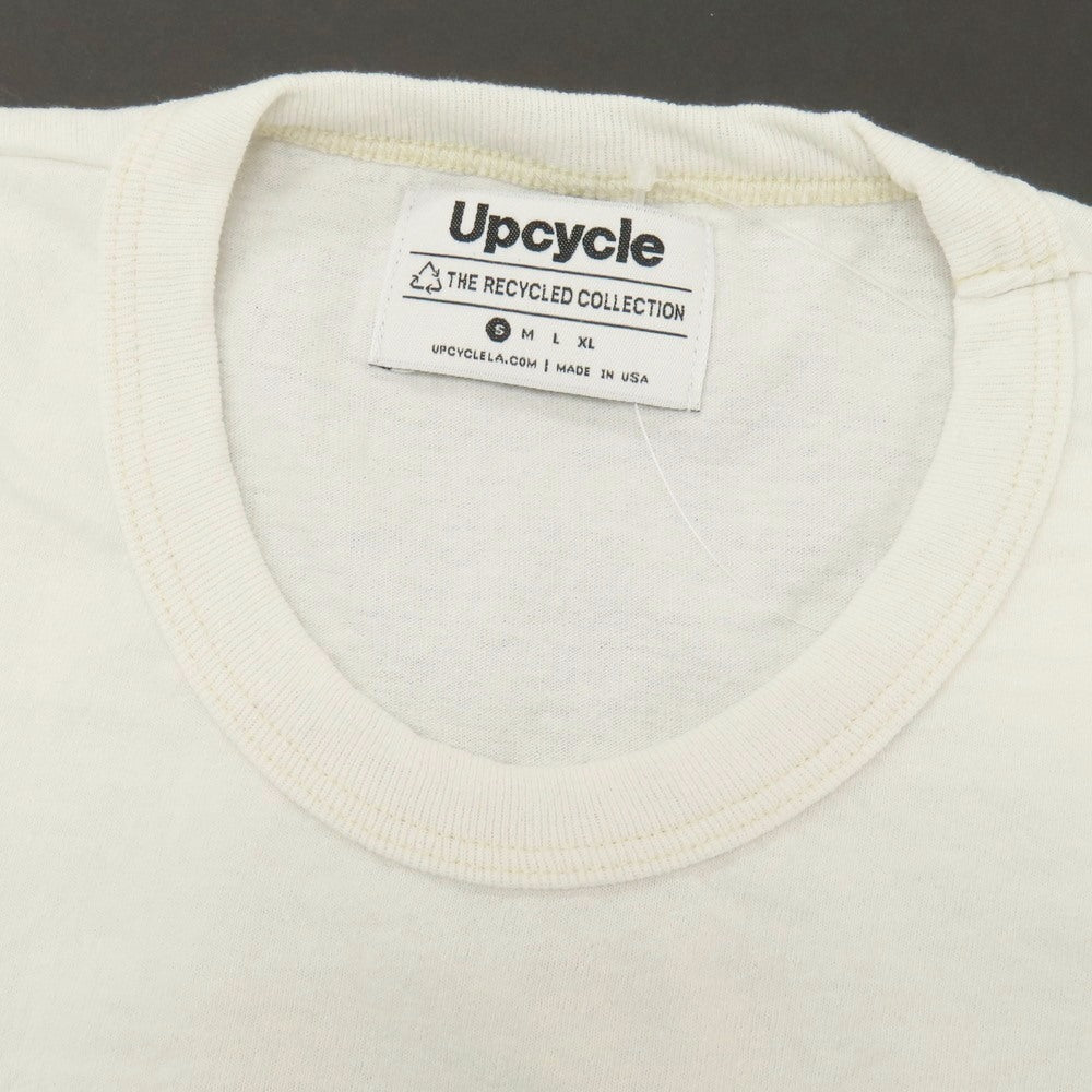 【新品】アップサイクル Upcycle ポリエステルコットン クルーネック 半袖Ｔシャツ オフホワイト【サイズS】【 状態ランクN 】【 メンズ 】