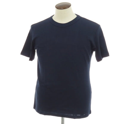【新品】メゾン コルニション MAISON CORNICHON コットン クルーネック 半袖Ｔシャツ ネイビー【サイズ3】【 状態ランクN 】【 メンズ 】