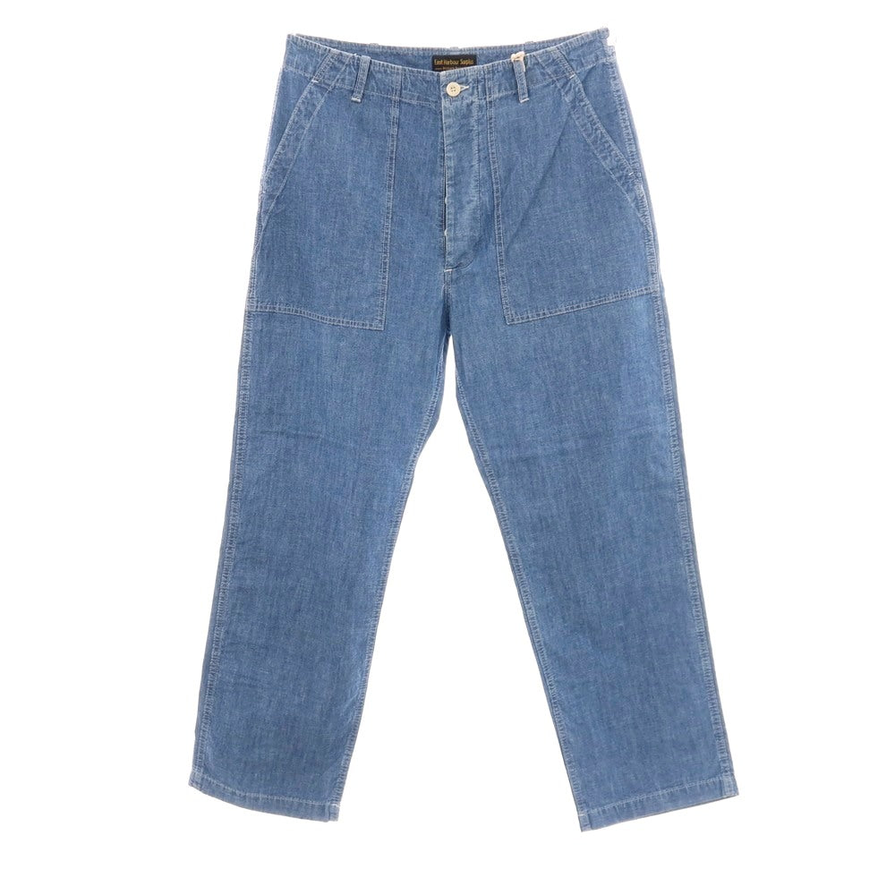 【新品アウトレット】イーストハーバーサープラス East Harbour Surplus コットン ベイカーパンツ ワークパンツ ブルー【サイズ48】【 状態ランクN- 】【 メンズ 】