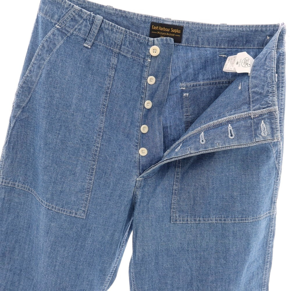 【新品アウトレット】イーストハーバーサープラス East Harbour Surplus コットン ベイカーパンツ ワークパンツ ブルー【サイズ48】【 状態ランクN- 】【 メンズ 】