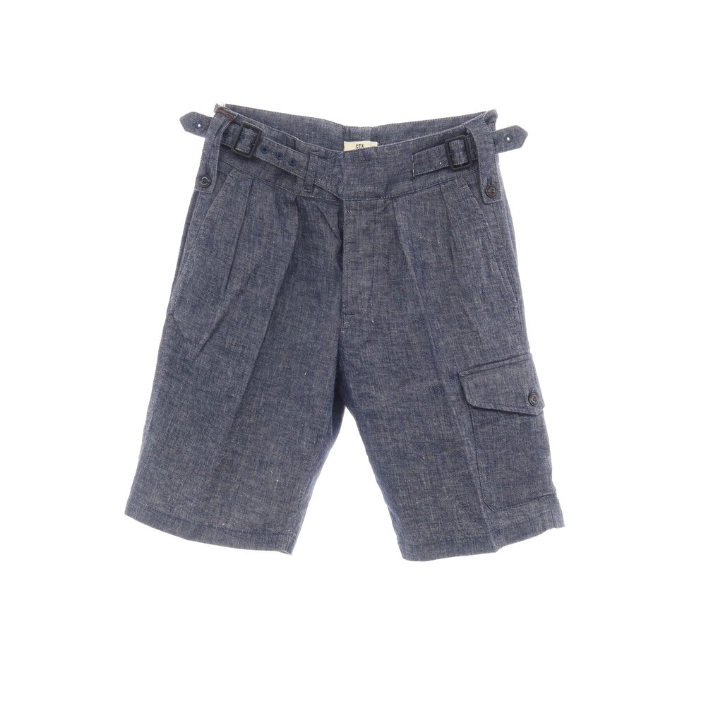 【新品】ジーティーアー G.T.A GHURKA SHORT ストレッチ コットンリネン グルカ ショートパンツ ネイビー【サイズ42】【 状態ランクN 】【 メンズ 】