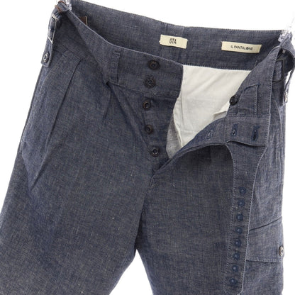 【新品】ジーティーアー G.T.A GHURKA SHORT ストレッチ コットンリネン グルカ ショートパンツ ネイビー【サイズ42】【 状態ランクN 】【 メンズ 】