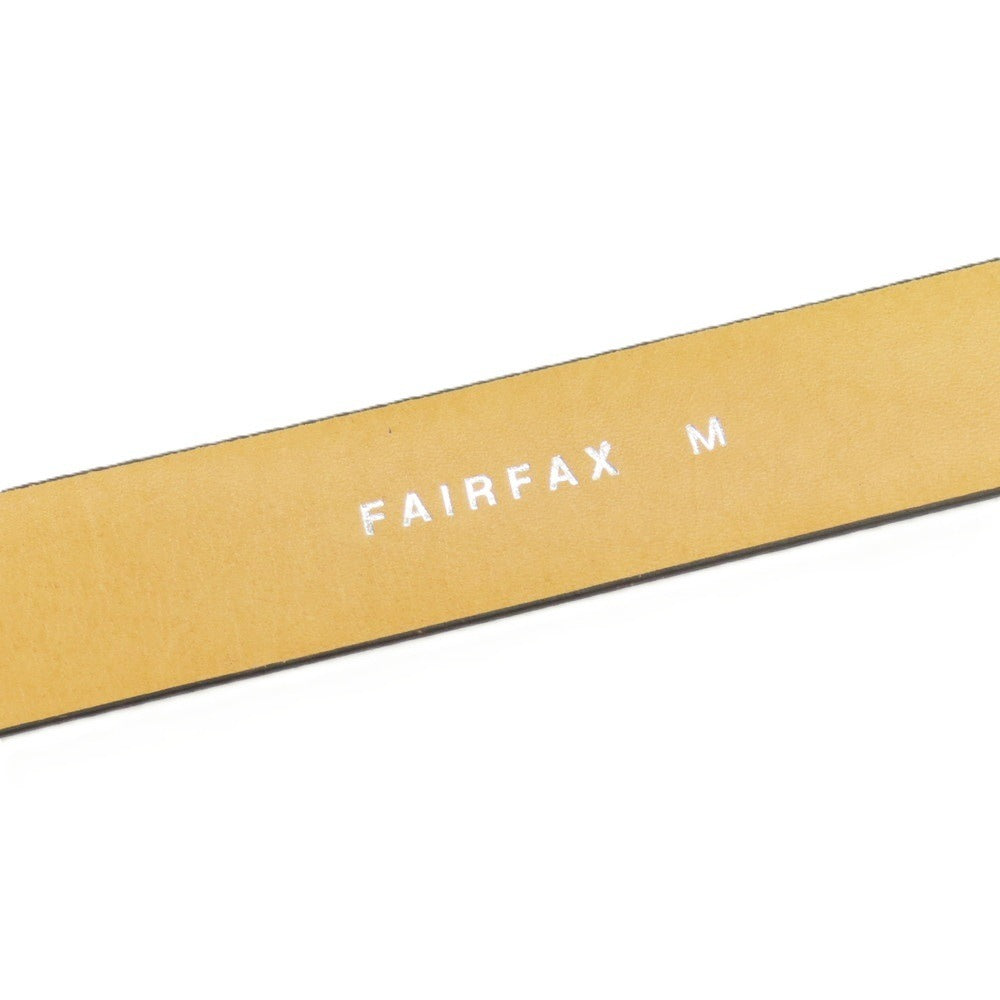 【新品アウトレット】フェアファクス FAIRFAX スエード レザー ベルト ブラックxシルバー【サイズＭ】【 状態ランクN- 】【 メンズ 】