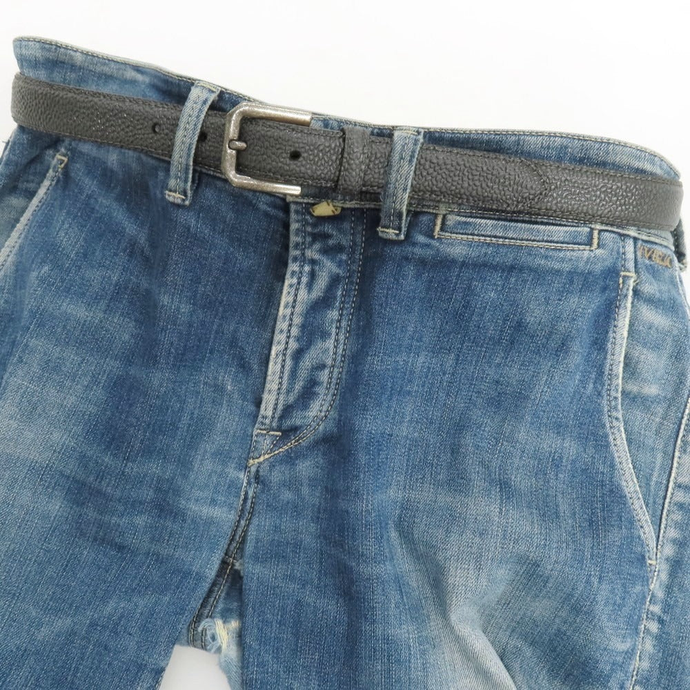 【新品アウトレット】ティベリオフェレッティ TIBERIO FERRETTI 型押しレザー ベルト ダークグレー【サイズ85】【 状態ランクN- 】【 メンズ 】