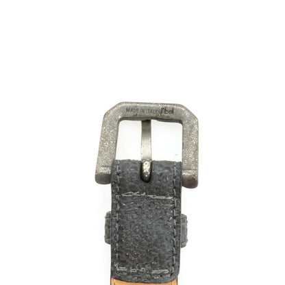 【新品アウトレット】ティベリオフェレッティ TIBERIO FERRETTI 型押しレザー ベルト ダークグレー【サイズ85】【 状態ランクN- 】【 メンズ 】