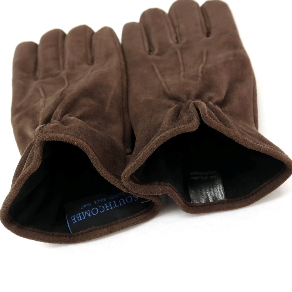 【新品】サウスコム SOUTHCOMBE スエード レザー ブラッシュドシンセティックフリースライニング 手袋 グローブ ダークブラウン【サイズ8】【 状態ランクN 】【 メンズ 】