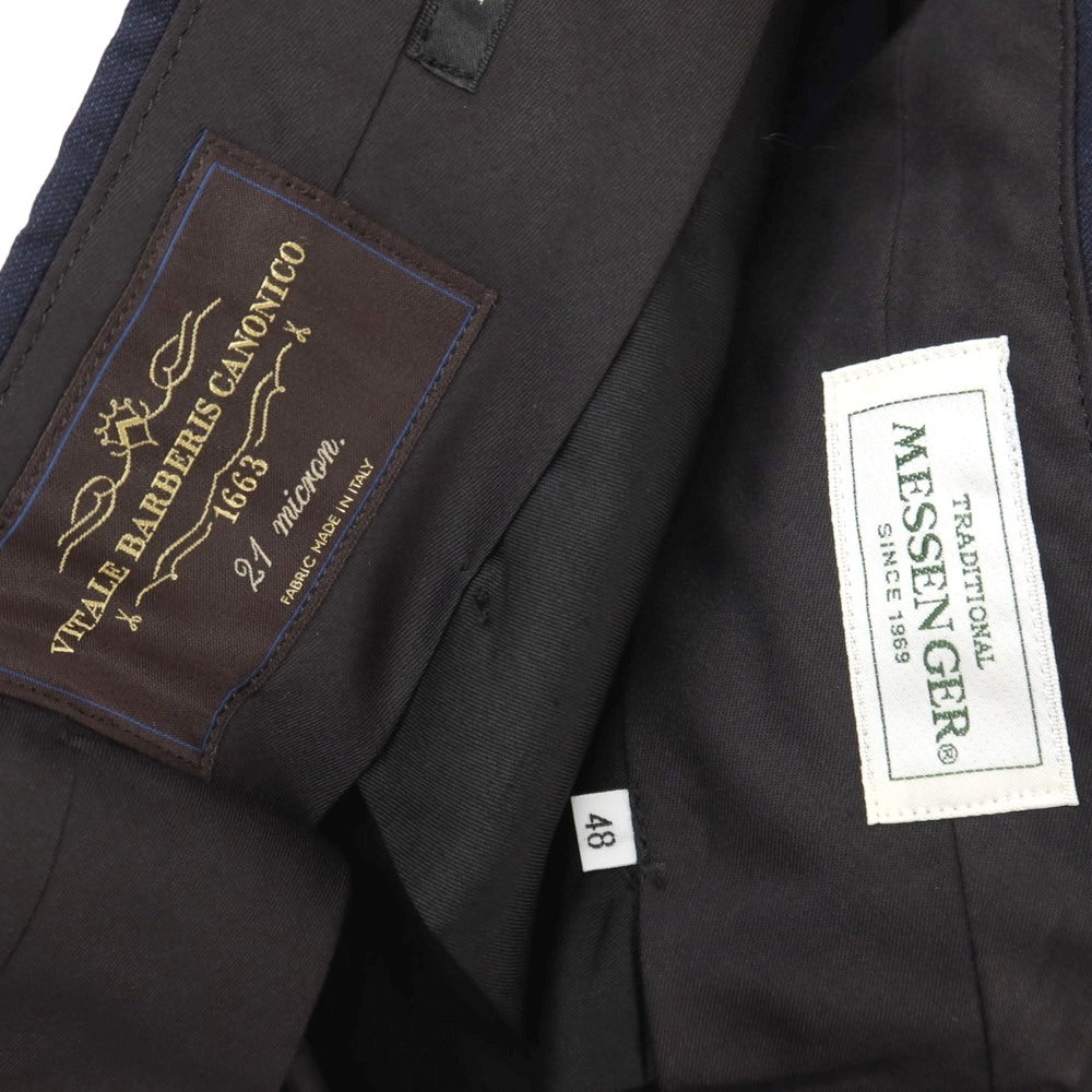 【中古】メッセンジャー（MESSENGER） MESSENGER RING JACKET製 21micron ウール ドレススラックスパンツ ネイビー【サイズ48】【 状態ランクA 】【 メンズ 】