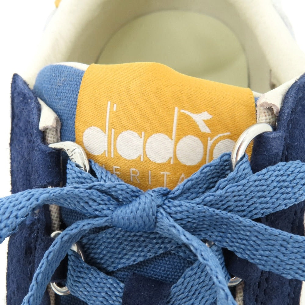 【中古】ディアドラ Diadora スエード スニーカー ネイビー【サイズ25】【 状態ランクA 】【 メンズ 】