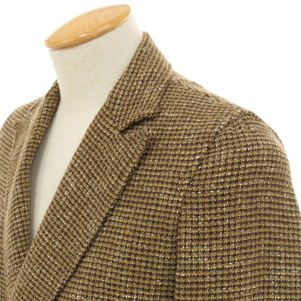 【中古】ティージャケット T-JACKET コットンウールナイロンアクリルポリエステル ダブル6B カジュアルジャケット ベージュブラウン【サイズXS】【 状態ランクB 】【 メンズ 】