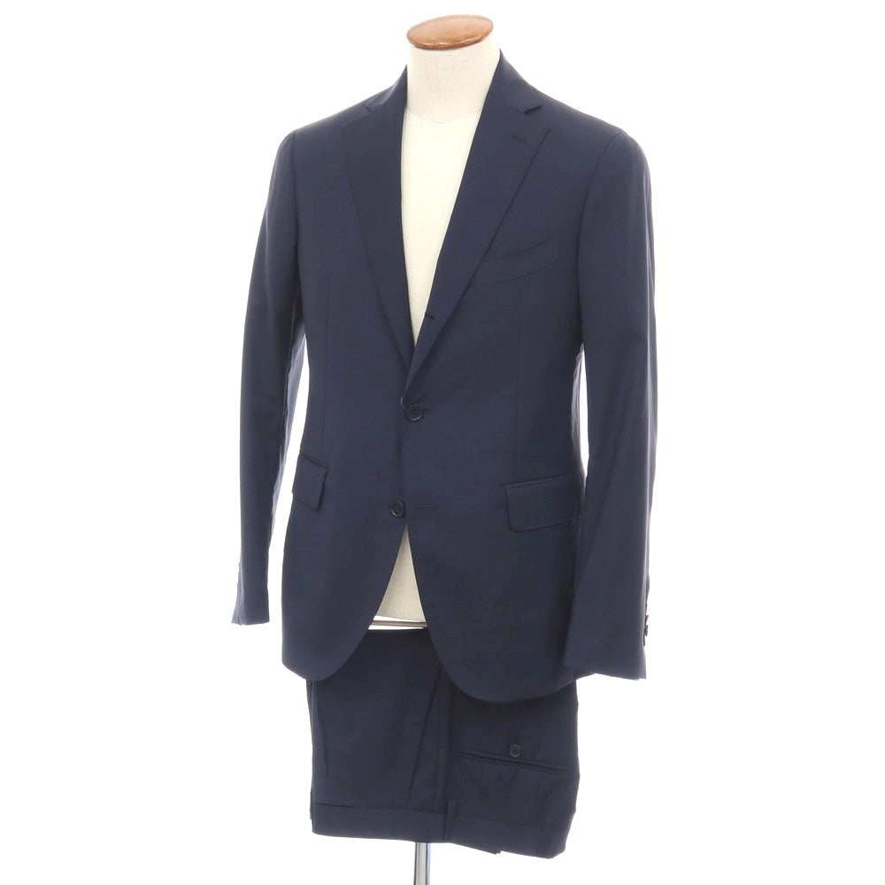【中古】ラルディーニ LARDINI ウール 3つボタンスーツ ネイビー【サイズ46 REG】【 状態ランクC 】【 メンズ 】