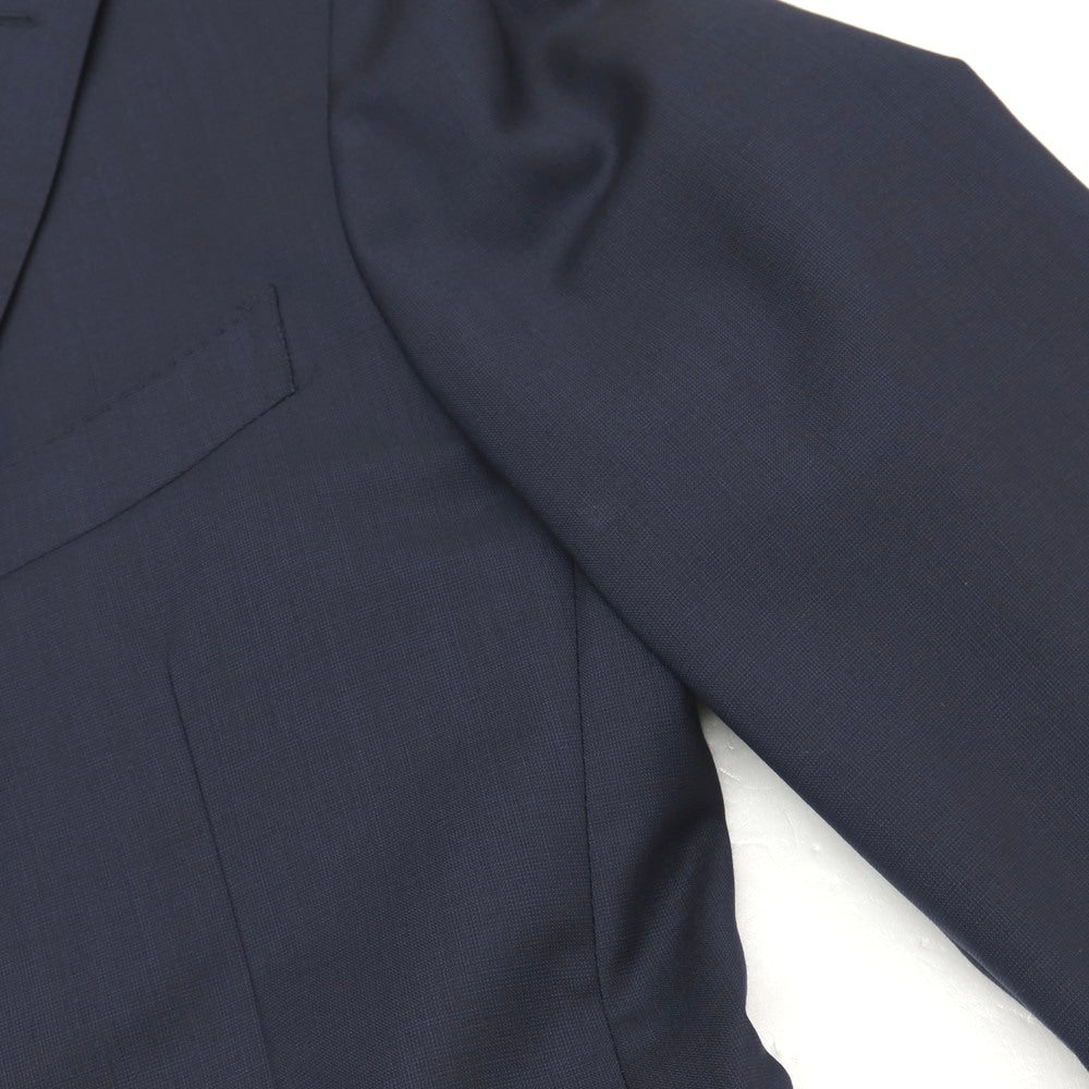 【中古】ラルディーニ LARDINI ウール 3つボタンスーツ ネイビー【サイズ46 REG】【 状態ランクC 】【 メンズ 】