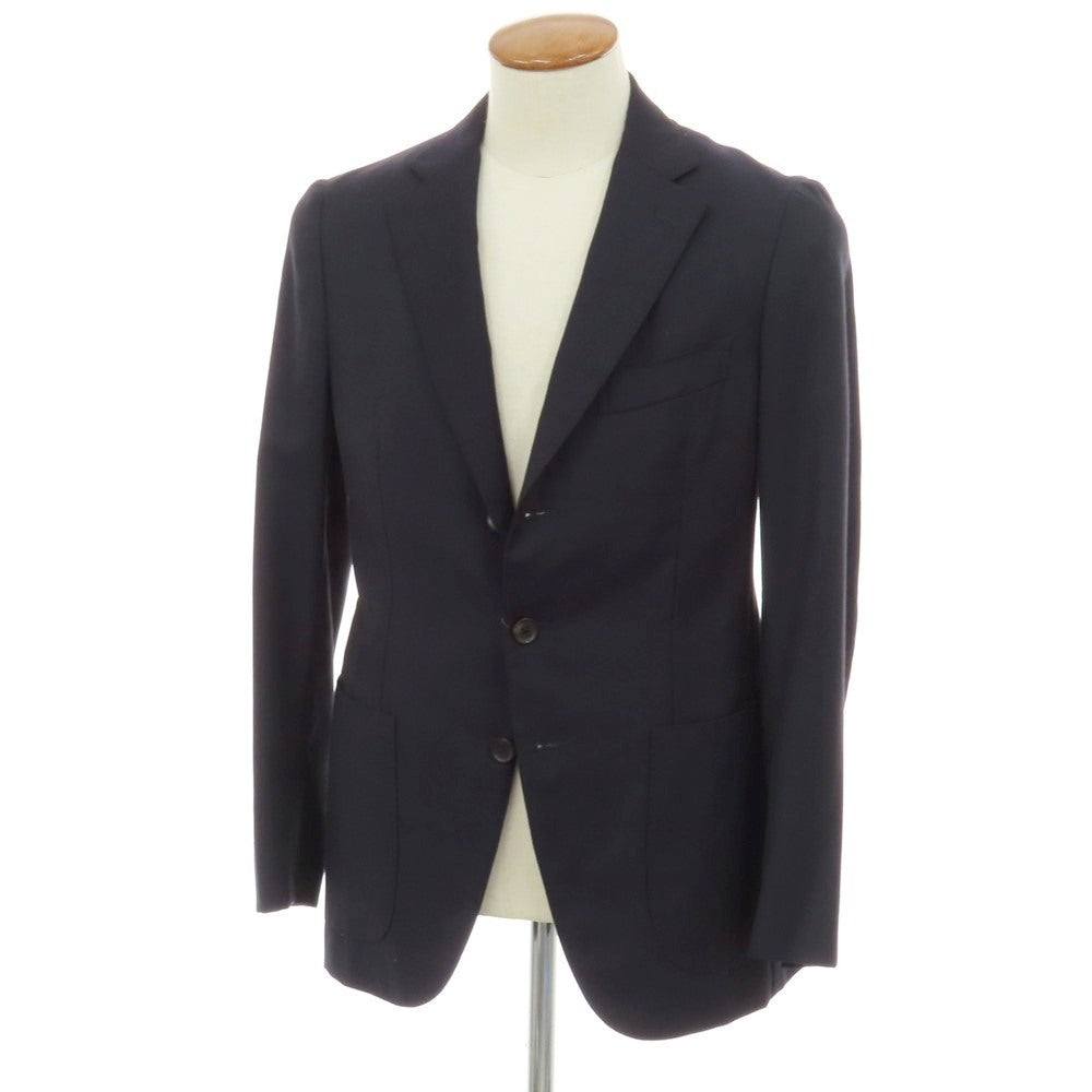【中古】イザイア ISAIA ウール 3B テーラードジャケット ネイビー【サイズ46 8R】【 状態ランクC 】【 メンズ 】