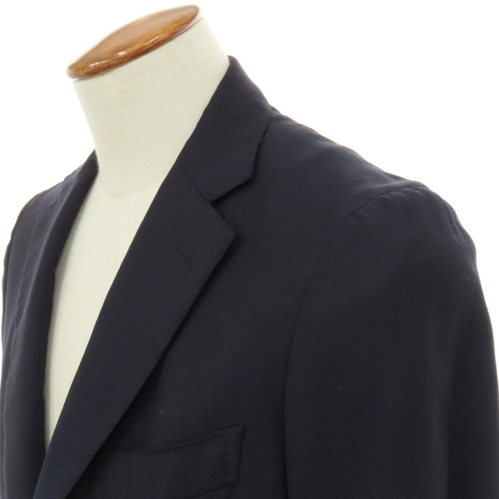【中古】イザイア ISAIA ウール 3B テーラードジャケット ネイビー【サイズ46 8R】【 状態ランクC 】【 メンズ 】