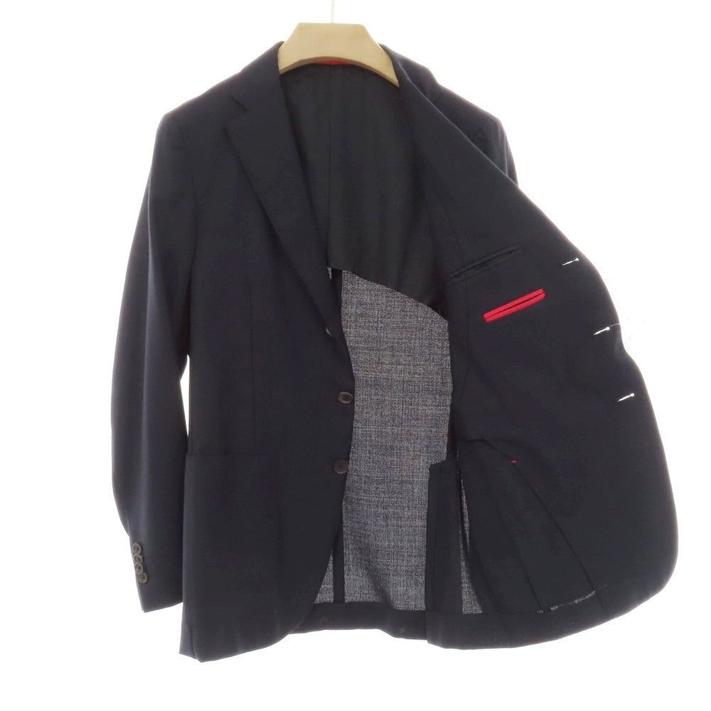 【中古】イザイア ISAIA ウール 3B テーラードジャケット ネイビー【サイズ46 8R】【 状態ランクC 】【 メンズ 】