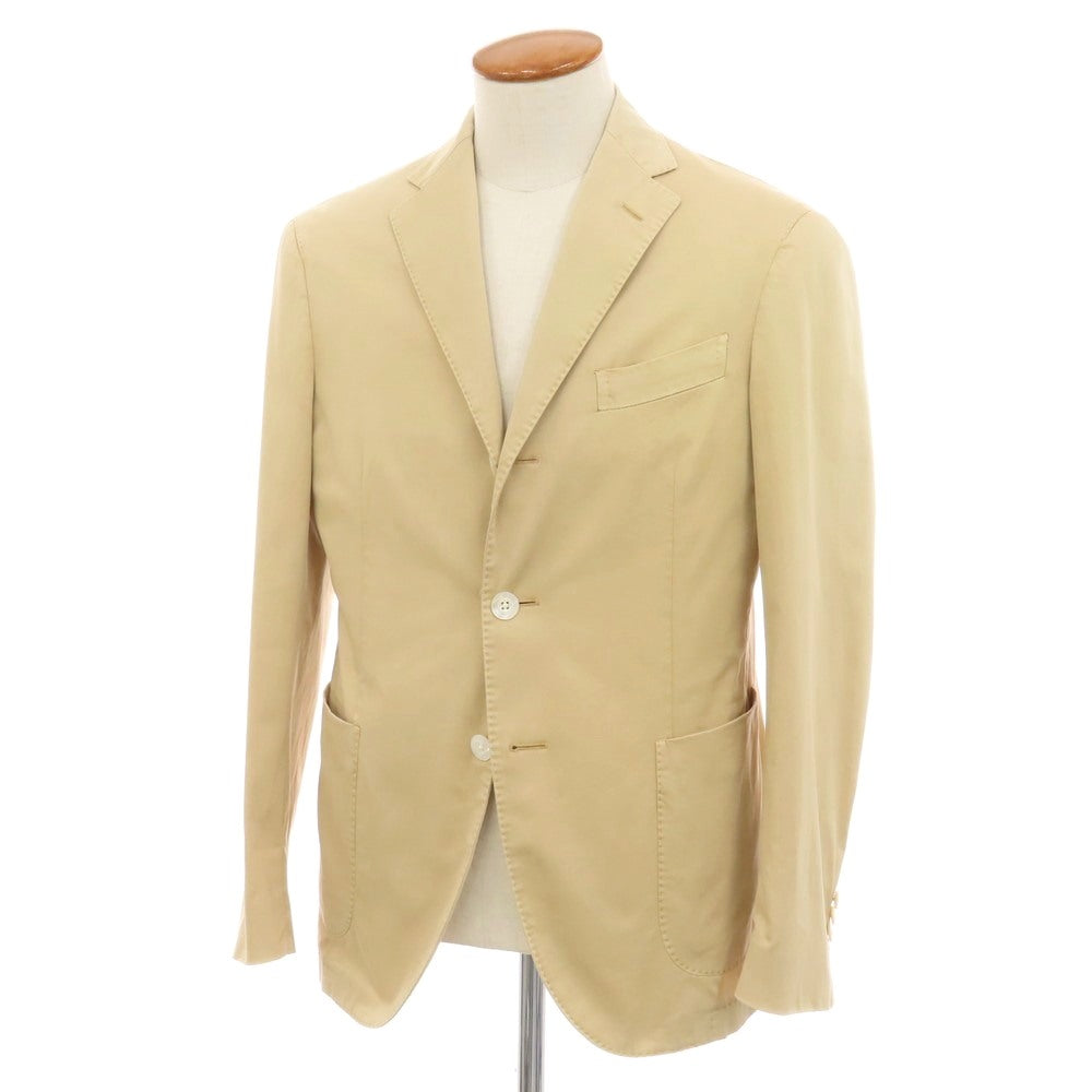 【中古】ボリオリ BOGLIOLI COAT ストレッチ コットン 3B テーラードジャケット ベージュ【サイズ46】【 状態ランクC 】【 メンズ 】