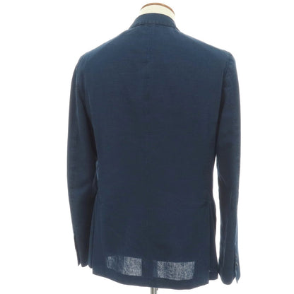【中古】ラルディーニ LARDINI コットン 6B ダブルブレスト テーラードジャケット ネイビー【サイズ46 REG】【 状態ランクC 】【 メンズ 】