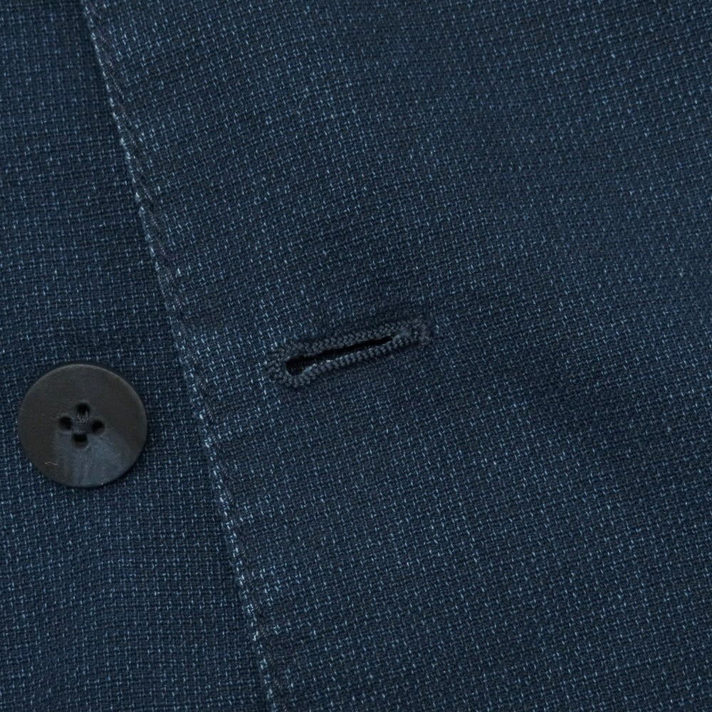 【中古】ラルディーニ LARDINI コットン 6B ダブルブレスト テーラードジャケット ネイビー【サイズ46 REG】【 状態ランクC 】【 メンズ 】