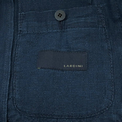 【中古】ラルディーニ LARDINI コットン 6B ダブルブレスト テーラードジャケット ネイビー【サイズ46 REG】【 状態ランクC 】【 メンズ 】