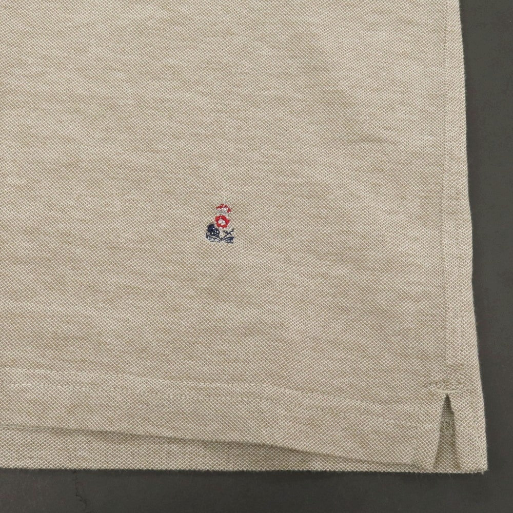 【中古】ギローバー GUY ROVER コットン 鹿の子 半袖ポロシャツ ベージュ【サイズM】【 状態ランクB 】【 メンズ 】