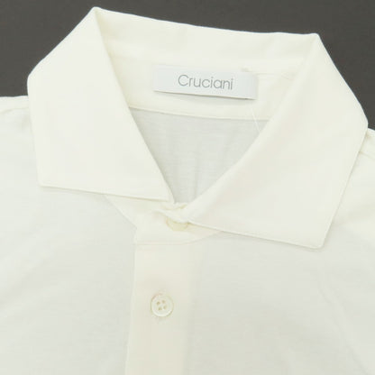 【中古】クルチアーニ CRUCIANI ストレッチ コットン 半袖ポロシャツ ホワイト【サイズ46】【 状態ランクA 】【 メンズ 】