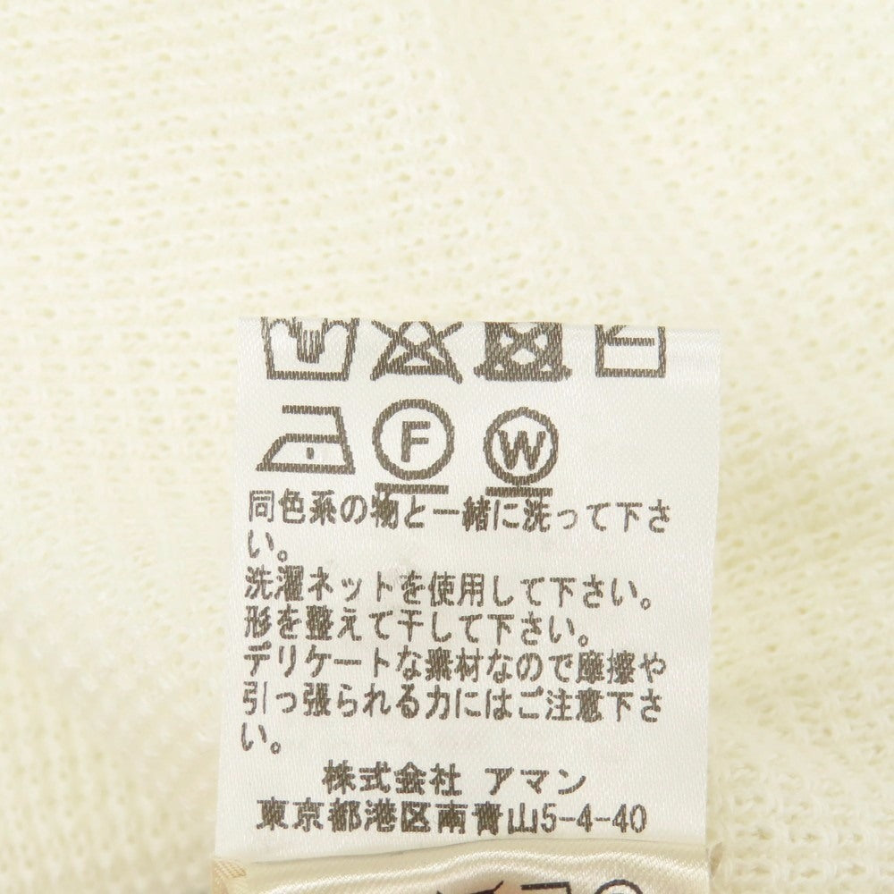 【中古】アルテア Altea リネンコットン クルーネック 半袖 プルオーバーニット オフホワイト【サイズM】【 状態ランクC 】【 メンズ 】