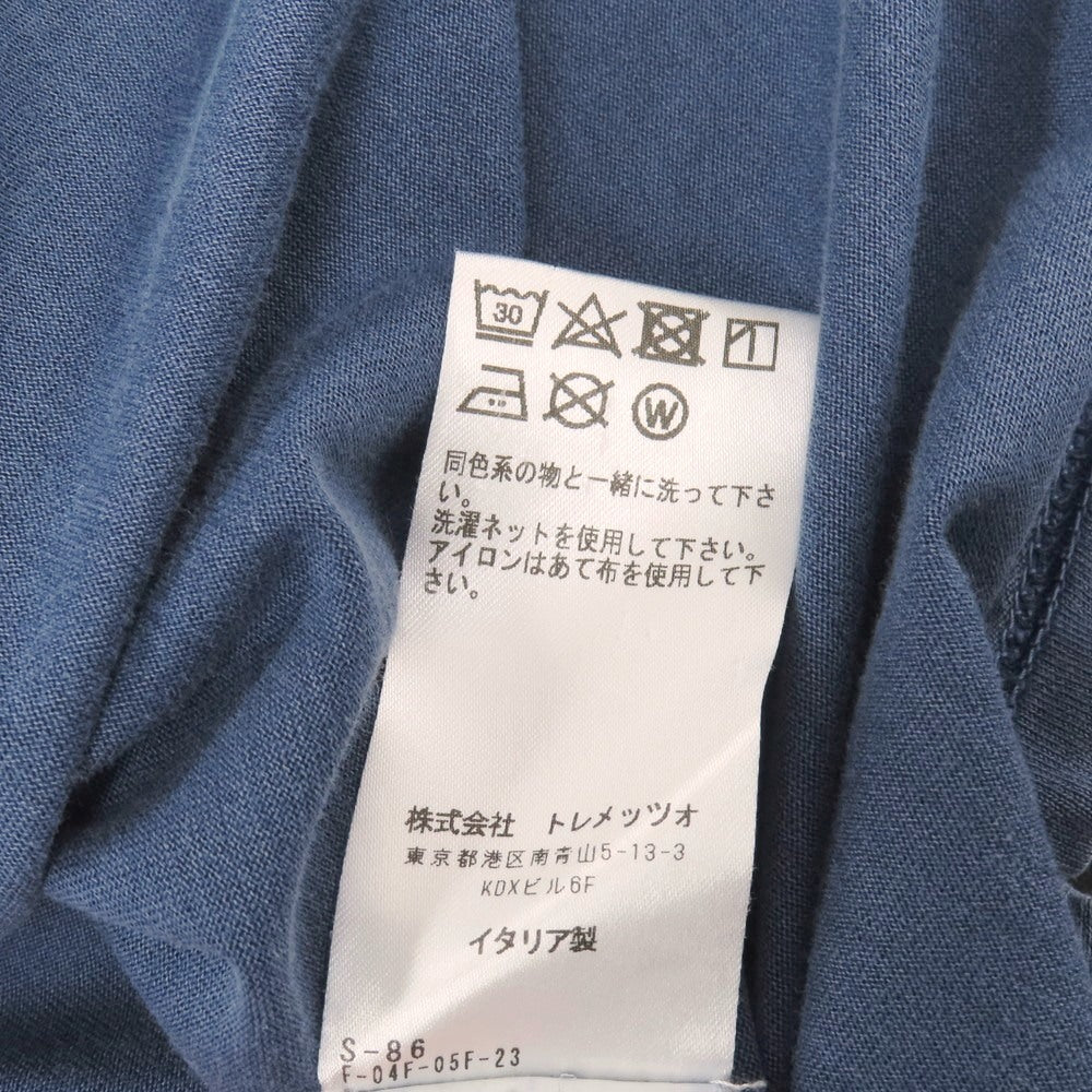【中古】フェデーリ FEDELI コットン ジャージー カジュアルシャツ スモーキーネイビー【サイズ46】【 状態ランクC 】【 メンズ 】