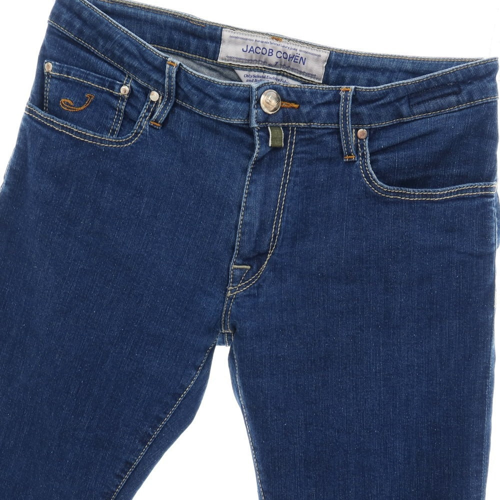 【中古】ヤコブコーエン JACOB COHEN J696 ストレッチ コットンポリエステル デニムパンツ ジーンズ ネイビー【サイズ32】【 状態ランクB 】【 メンズ 】