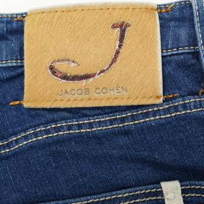 【中古】ヤコブコーエン JACOB COHEN J696 ストレッチ コットンポリエステル デニムパンツ ジーンズ ネイビー【サイズ32】【 状態ランクB 】【 メンズ 】