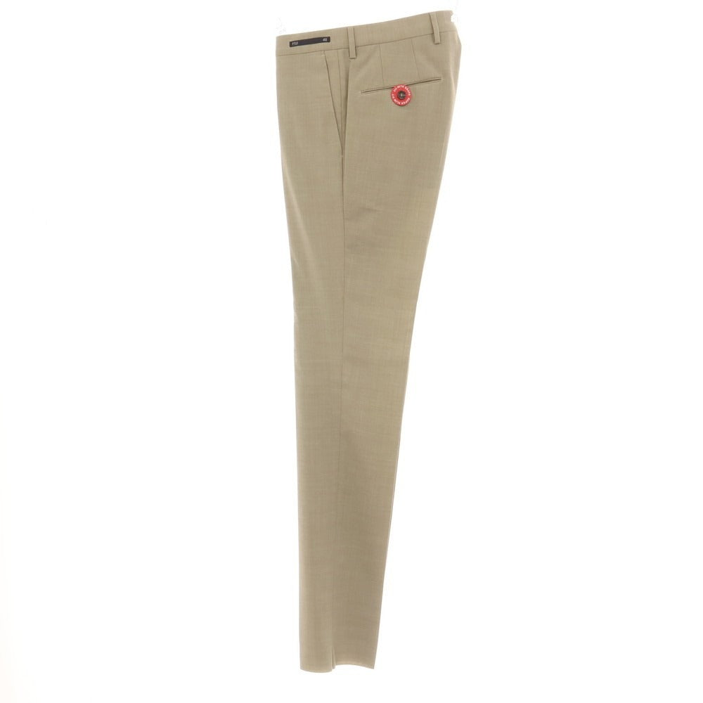 【中古】ピーティーゼロウーノ PT01 San Blas ポリエステルウールポリウレタン ドレススラックスパンツ ベージュ【サイズ46】【 状態ランクA 】【 メンズ 】