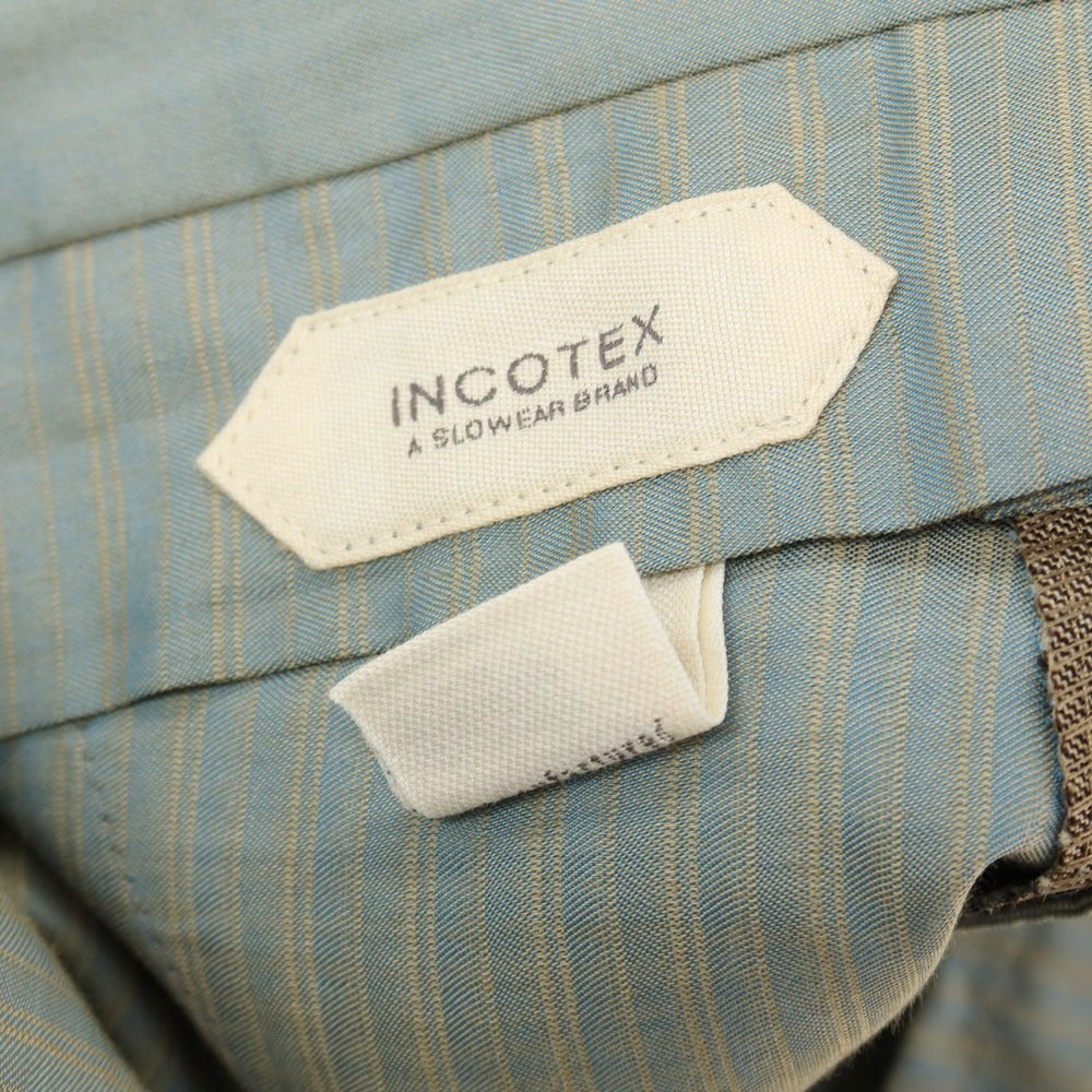 【中古】インコテックス INCOTEX SUPER100’S ウール ドレススラックスパンツ ダークベージュ【サイズ46】【 状態ランクB 】【 メンズ 】