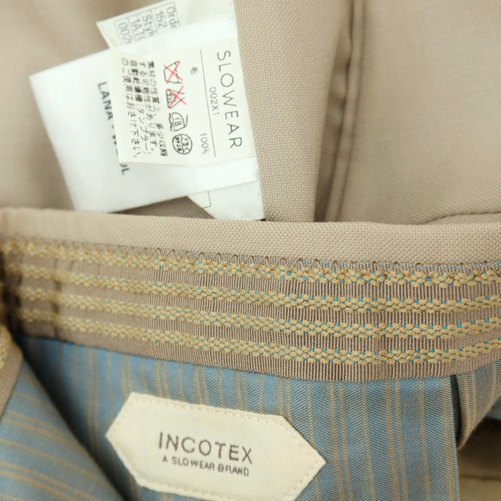 【中古】インコテックス INCOTEX ウール ドレススラックスパンツ ベージュ【サイズ46】【 状態ランクC 】【 メンズ 】