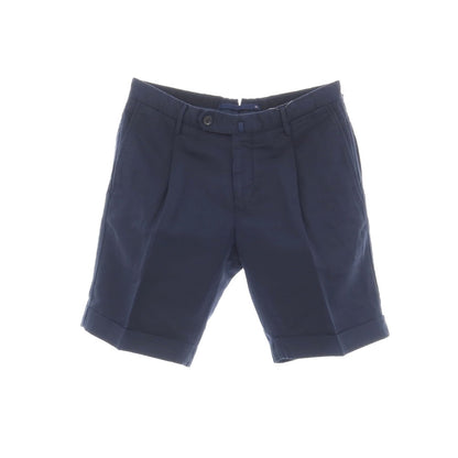 【中古】インコテックス INCOTEX リネンコットン ショートパンツ ネイビー【サイズ46】【 状態ランクB 】【 メンズ 】