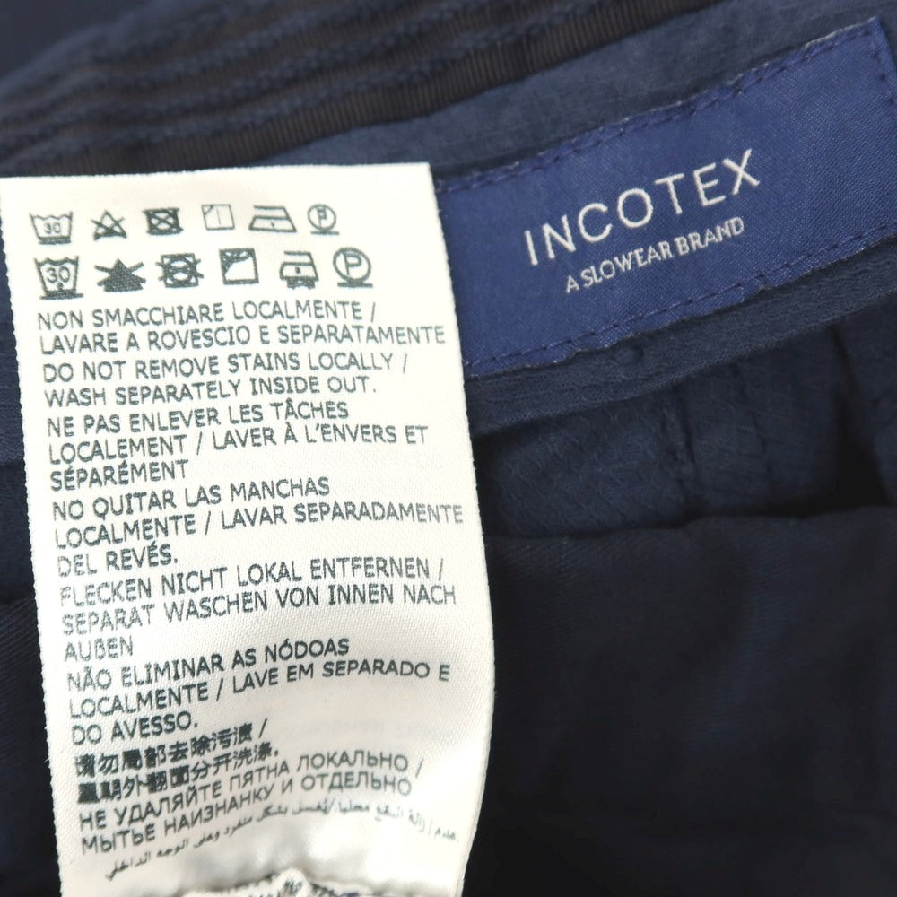 【中古】インコテックス INCOTEX リネンコットン ショートパンツ ネイビー【サイズ46】【 状態ランクB 】【 メンズ 】