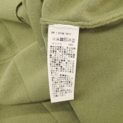 【中古】グランサッソ GRAN SASSO コットン ヘンリーネック 半袖 プルオーバーニット ミリタリーグリーン【サイズ46】【 状態ランクC 】【 メンズ 】