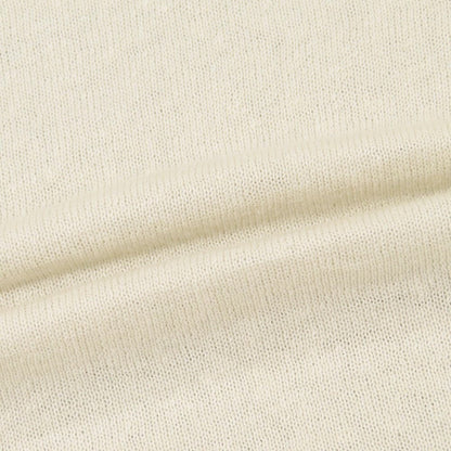 【中古】セッテフィーリ カシミア Settefili Cashmere リネンコットン ヘンリーネック プルオーバーニット アイボリー【サイズ46】【 状態ランクA 】【 メンズ 】