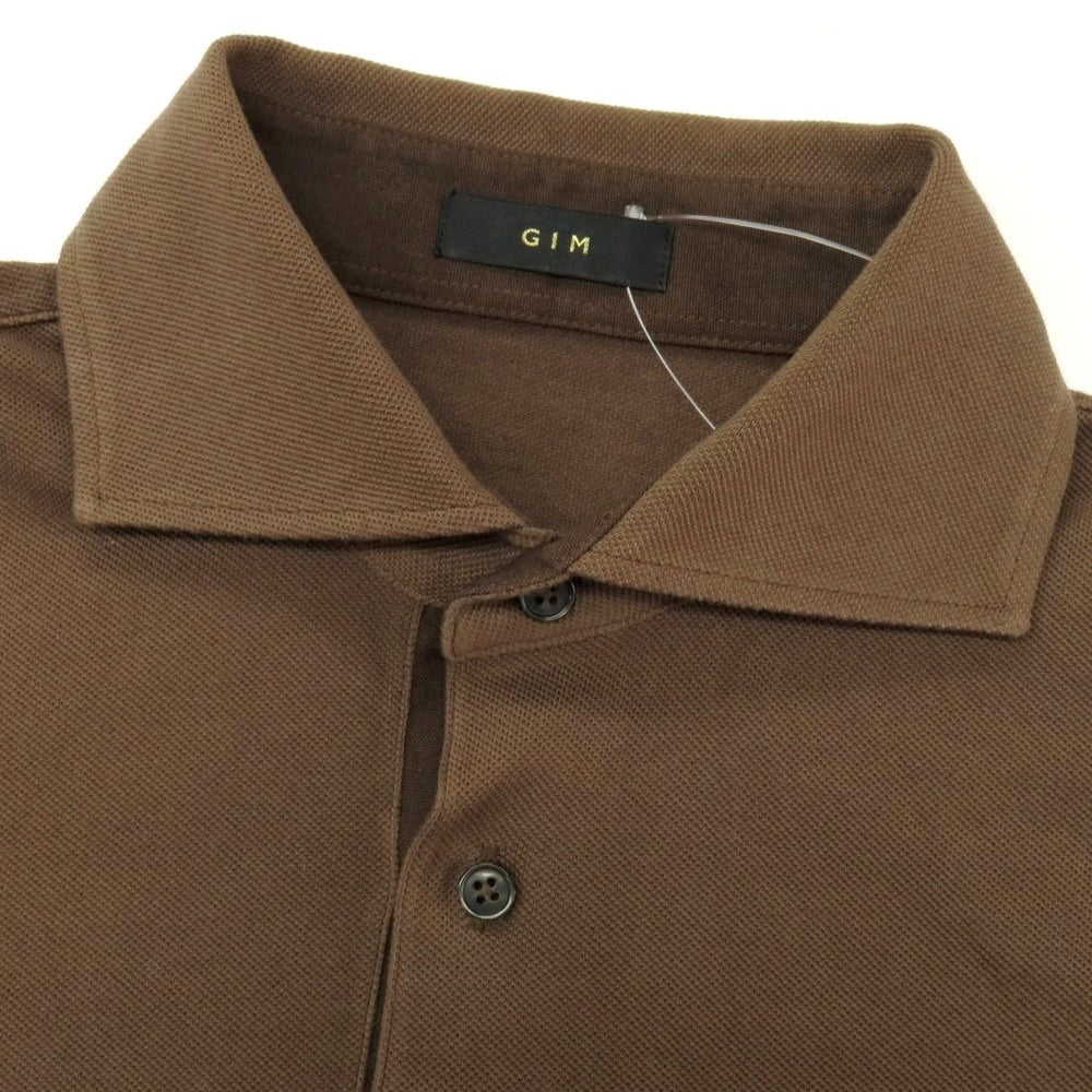 【中古】ジム gim コットン 鹿の子 半袖ポロシャツ ブラウン【サイズS】【 状態ランクB 】【 メンズ 】