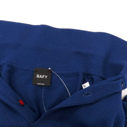 【中古】バフィー BAFY コットン 半袖 ポロニット ダークブルー【サイズ46】【 状態ランクB 】【 メンズ 】