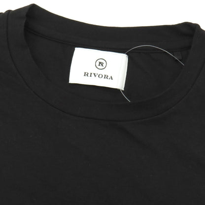 【中古】リヴォラ RIVORA コットンリネン 二重仕立て クルーネック 半袖Ｔシャツ ブラック【サイズS】【 状態ランクB 】【 メンズ 】